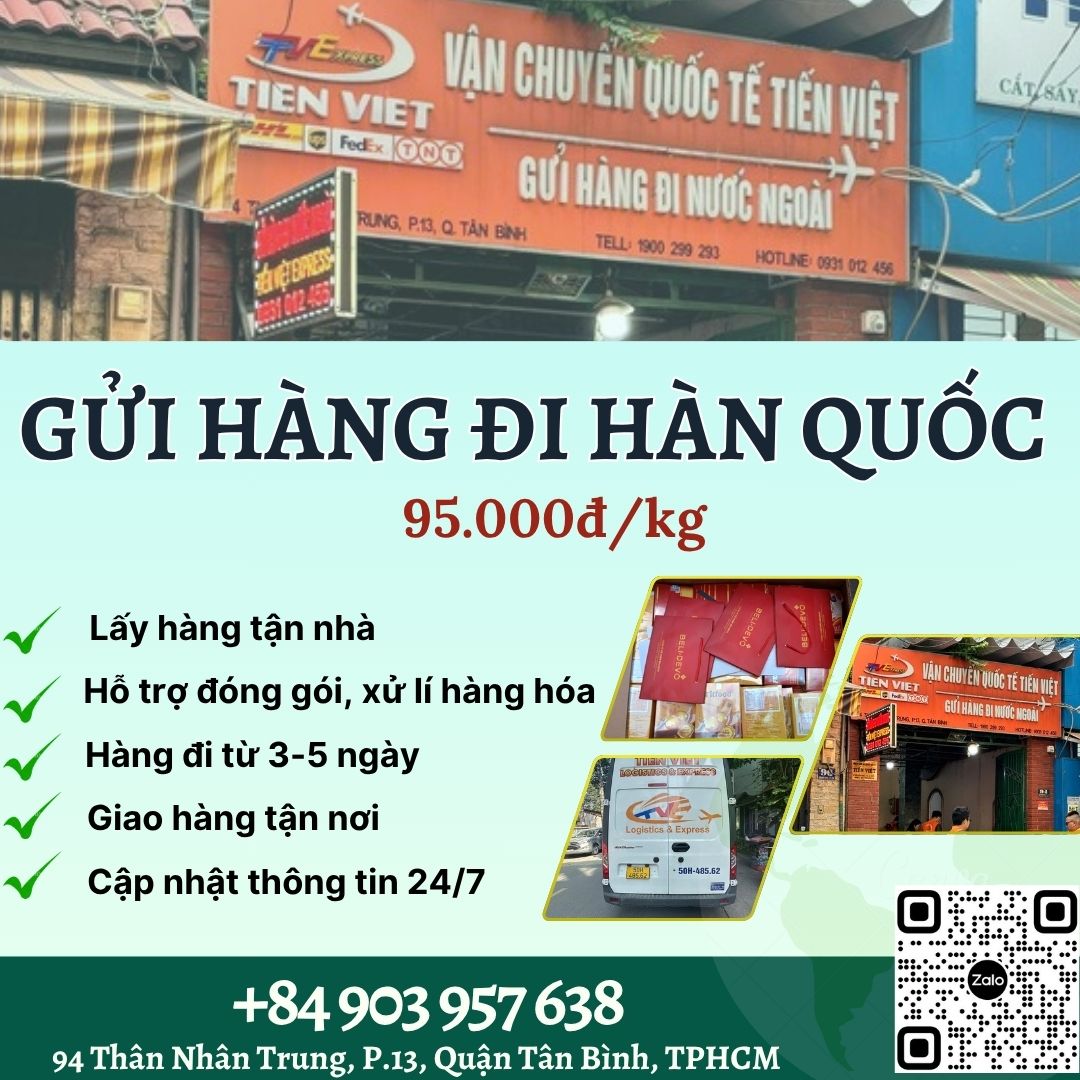 Gửi hàng đi Hàn Quốc - Tiến Việt Express